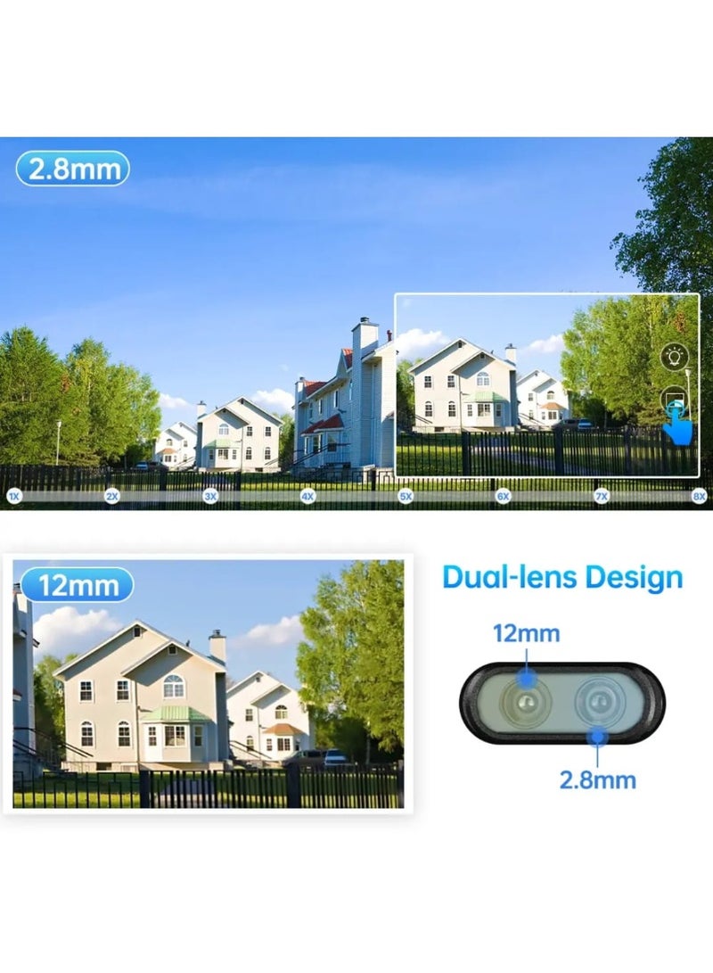 جورتان كاميرا مراقبة جورتان 8 ميجا بكسل داخلية وخارجية مزودة بخاصية واي فاي، تقريب 8 مرات، رؤية ليلية كاملة الألوان، محادثة ثنائية الاتجاه، كشف الحركة، تتبع الحركة، تحكم PTZ، كاميرا مراقبة على مدار الساعة طوال أيام الأسبوع - Image 4