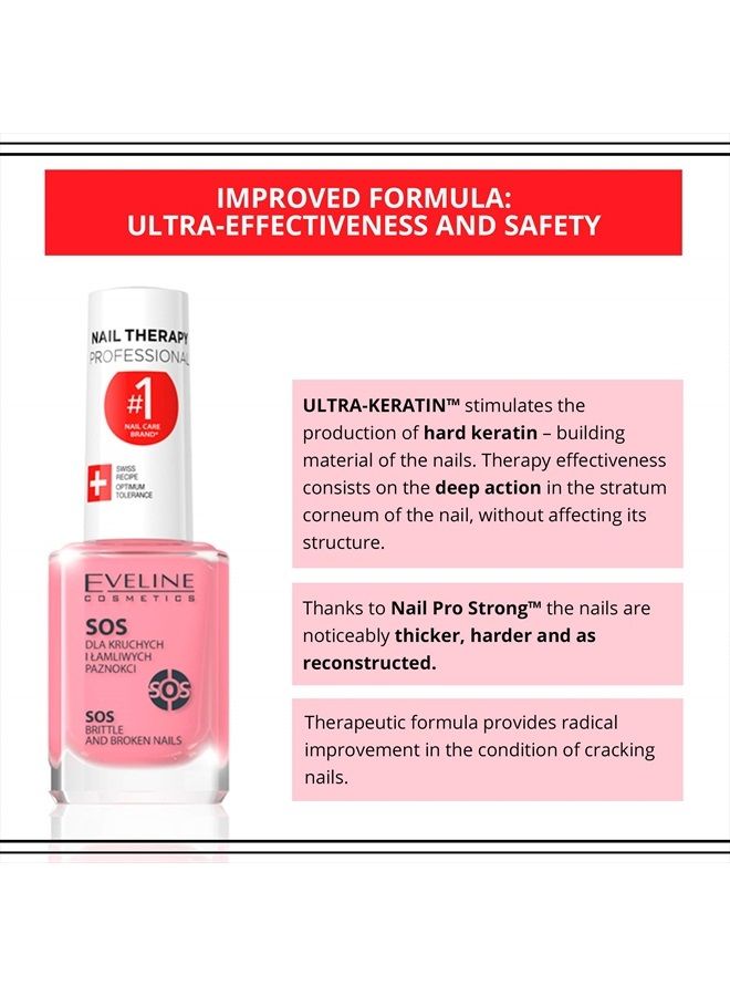 EVELINE COSMETICS علاج الأظافر الهشة والمكسورة SOS متعدد الفيتامينات - Image 3