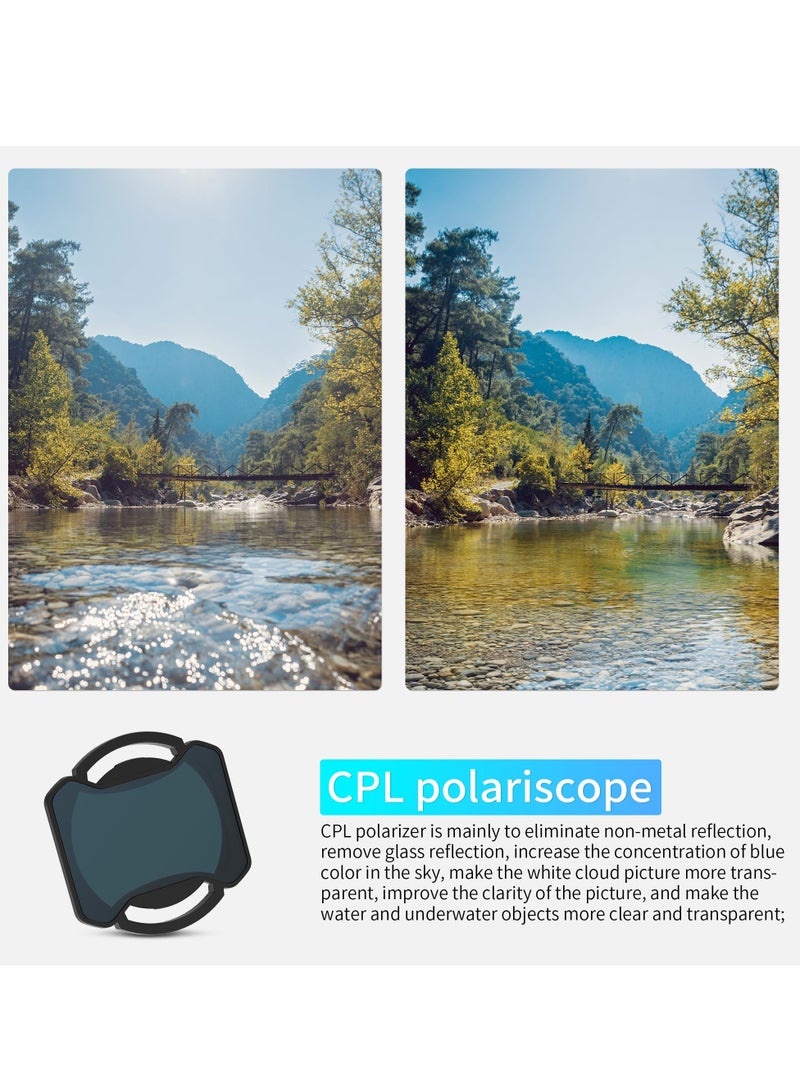 SOLARAE ND Filters Set for DJI Avata 2 Accessories, 6 Pack Plastics Gimbal Camera Len Filters for DJI Avata 2 (CPL, UV, ND8, ND16, ND32, ND64) - Image 3