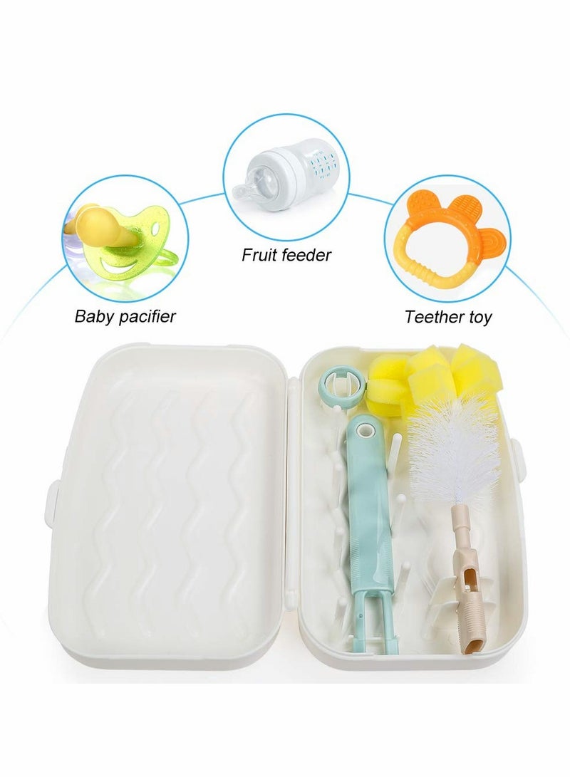 Excefore Travel Baby Bottle Drying Rack with Bottle Brush, Compact Size with Large Capacity for Working Mom, Visit Families, Friends or Camping with Baby - Image 3