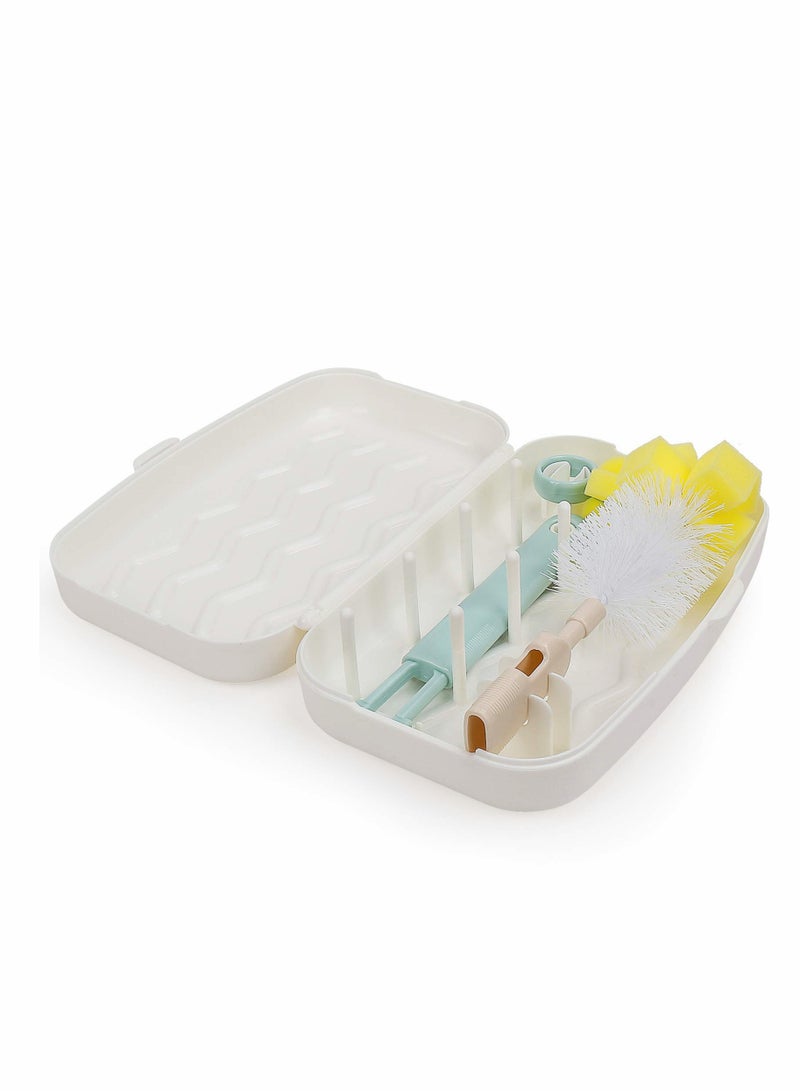 Excefore Travel Baby Bottle Drying Rack with Bottle Brush, Compact Size with Large Capacity for Working Mom, Visit Families, Friends or Camping with Baby - Image 4