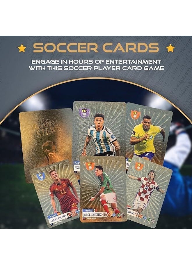 Playing Soccer Cards | 55 Unique Cards for Soccer Players | Unforgettable Moments for The Whole Family for Friends, Siblings, and Soccer Fans | Printed on Premium Paper – Golden - Image 4