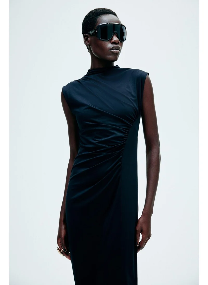 H&M Draped turtleneck dress