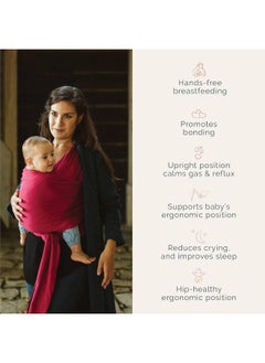 boba Boba Wrap Baby Carrier, Sangria - Original Stretchy Infant Sling, Perfect for Newborn Babies and Children up to 35 lbs  - Image 5