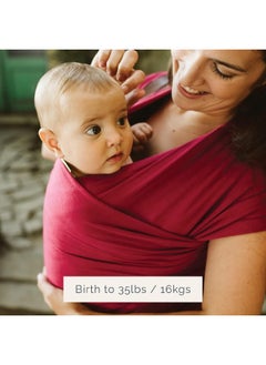 boba Boba Wrap Baby Carrier, Sangria - Original Stretchy Infant Sling, Perfect for Newborn Babies and Children up to 35 lbs  - Image 4