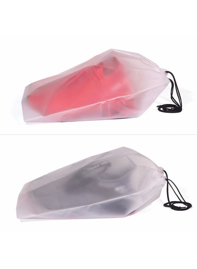 TENABORT Set of 24 Portable Translucent Shoe Bags for Travel Large Clear Shoes Pouch Storage Organizer with Drawstring for Men and Women - Image 5