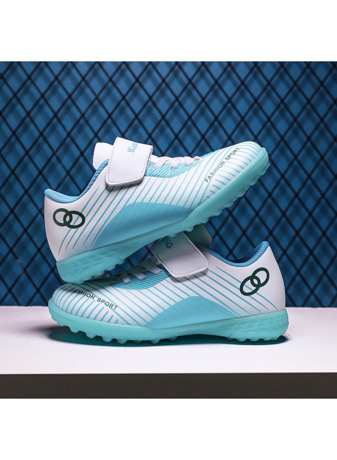 Daifa Children's Velcro Football Shoes Boys Girls AG Spikes TF Broken Nails Pupils Training Competition Sneaker