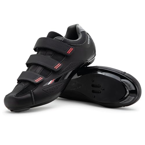Tommaso Strada 100 SPD & Peloton Shoes for Mens Bikes—2 in 1 Cycling Shoes—Install Your Own Delta or SPD Cleats for Road Bikes, Indoor Cycles or Most Mens Bicycles—3 Hook & Loop—Size 10US—43EU - Image 1