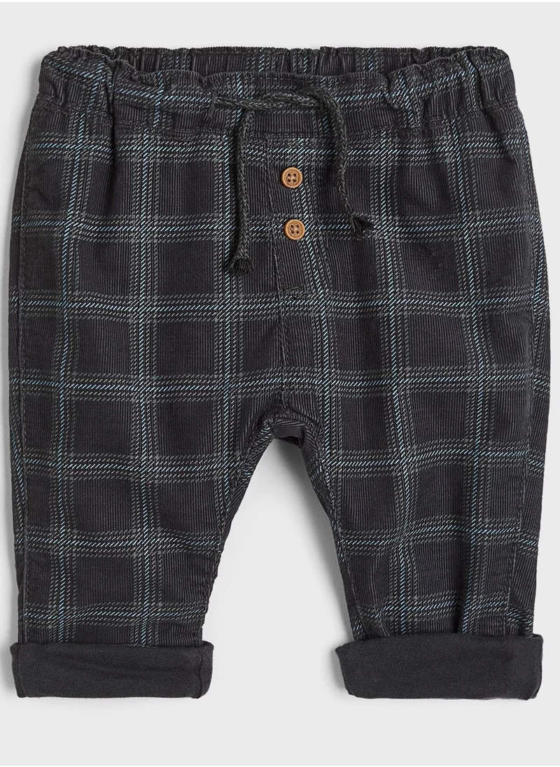 H&M Kids Checks Fine Lined Denim Pants