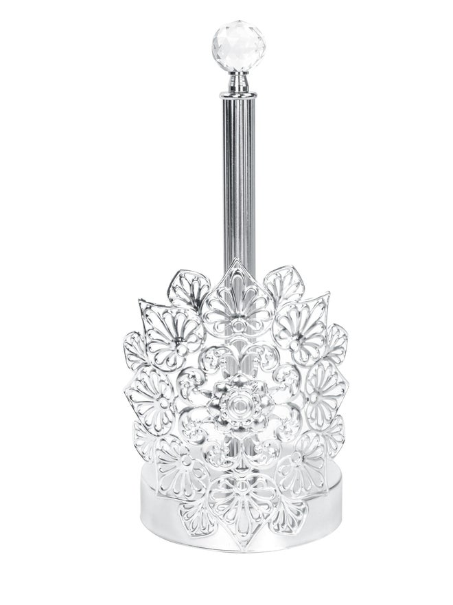 حامل مناديل زيفي، فضي ملكي