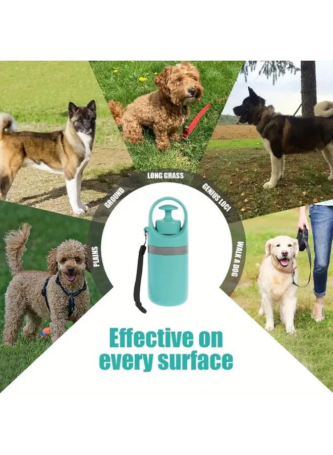 Green Compact Pet Waste Removal Set With Poop Bags And 6 Pronged Scoop - Image 2
