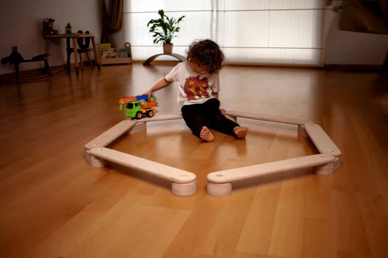 Kidoppo 4-pack Balance Board Balance Beam | Wooden Balance Board and 6 Number Balance Stones