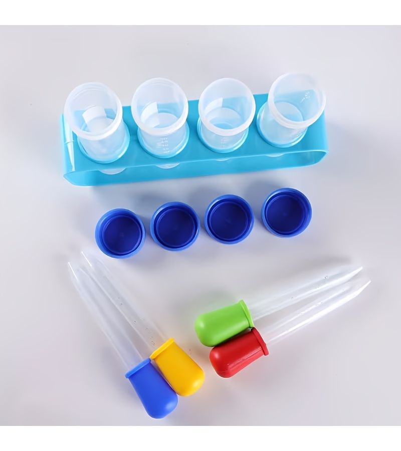 Plastic Test Tubes Set With Stand And Dropper 9pcs For Science Experiments - Image 3