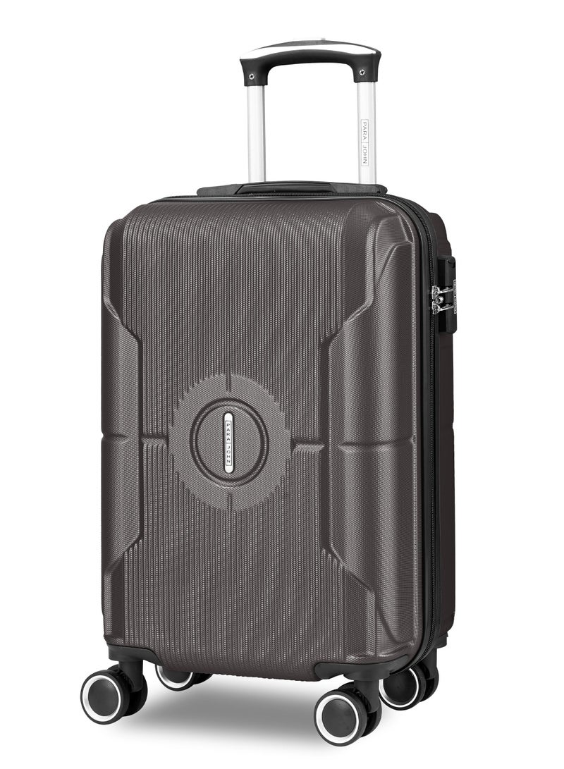 PARAJOHN Cabin Size Lightweigh ABS Hardside Spinner Luggage Trolley -20 Inch | Carrying 10KG 4-Wheel Hardshell Suitcase -Dark Grey - Image 1