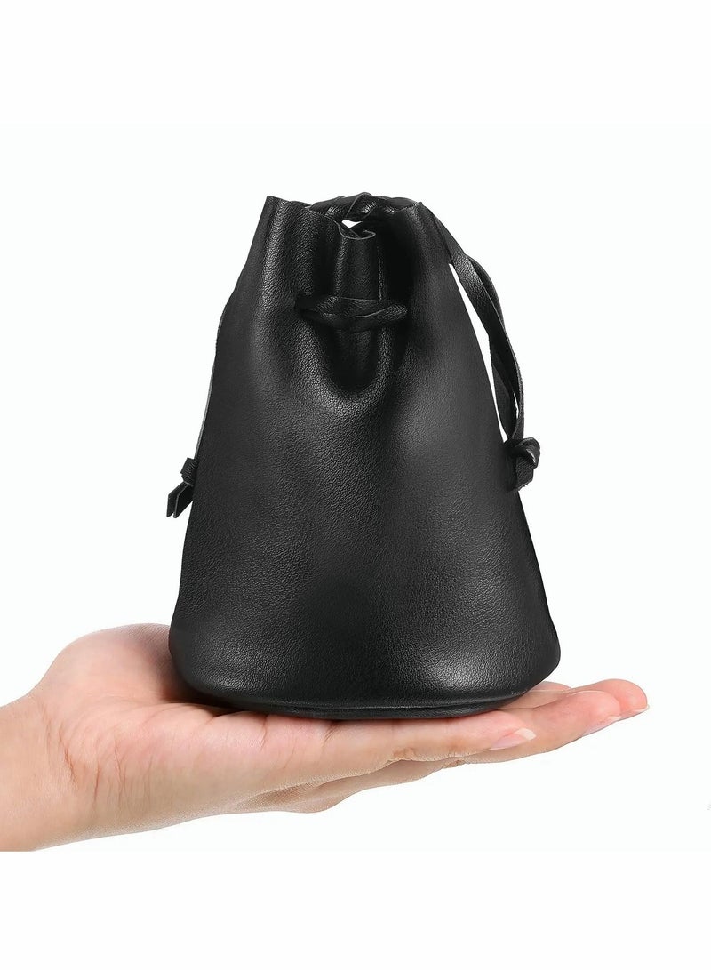 Excefore حقيبة drawstring من الجلد الصناعي، حقيبة نقود، حقيبة أدوية، غلاف حقيبة الهاتف المحمول، محفظة يد، حقيبة أدوات محمولة - Image 2