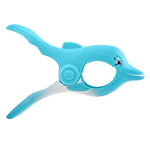 O2COOL Dolphin BocaClips, Beach Towel Holders, Clips, Set of Two, Beach, Patio or Pool Accessories, Secure, Portable Clips for Towels and Chips, Assorted Styles - Image 3