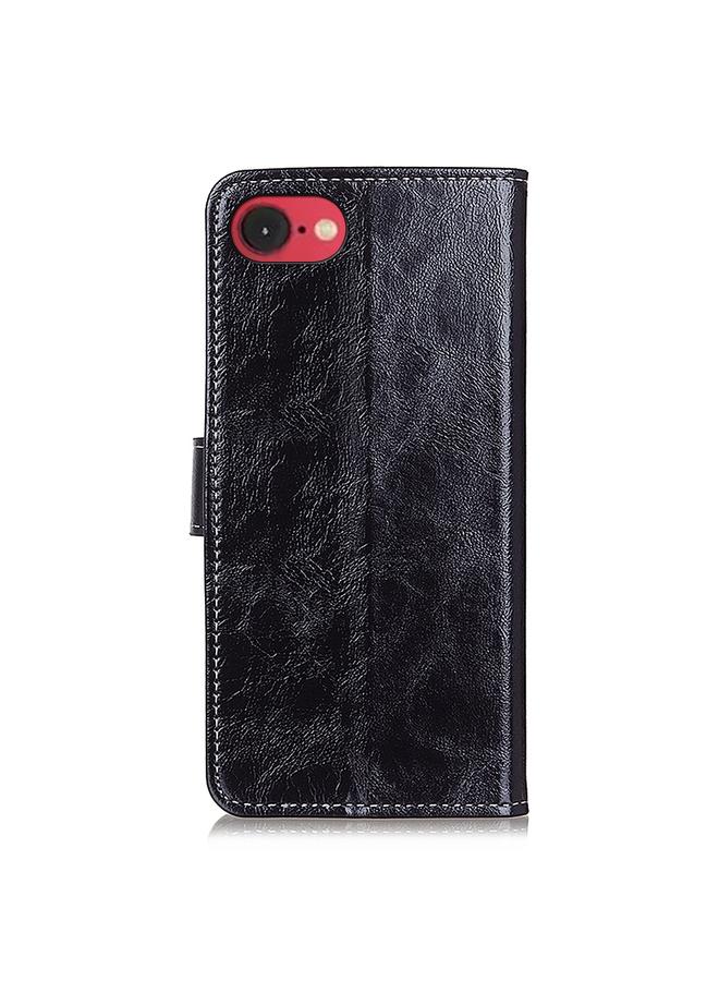S-TOP Case For iPhone 16e Retro Crazy Horse Texture Horizontal Flip Leather Phone Case - Image 4