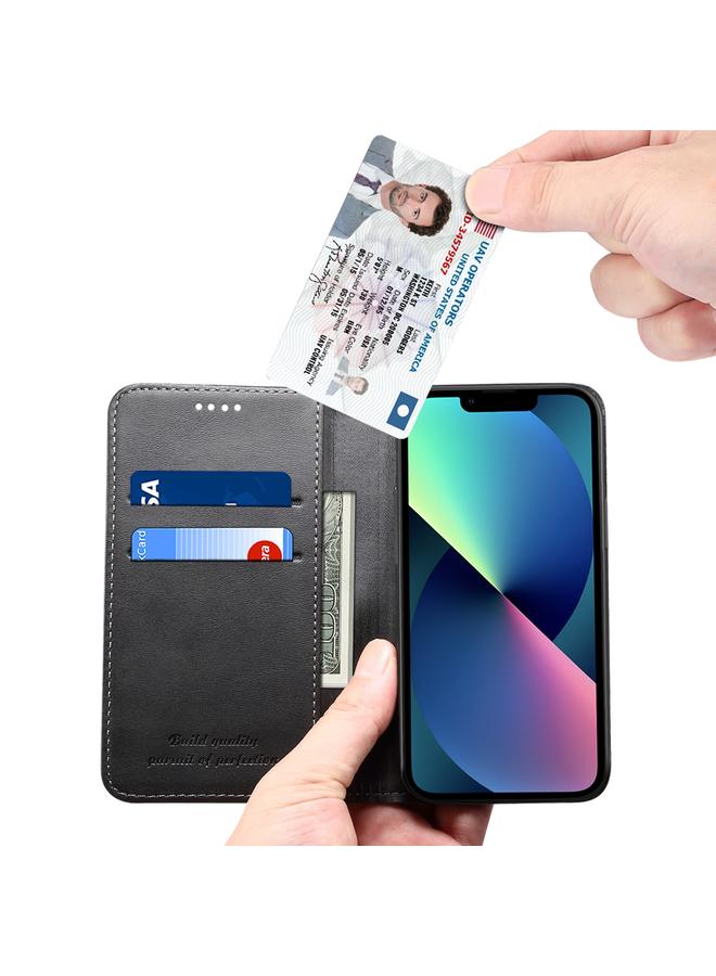 S-TOP Case For iPhone 13 Calf Texture Horizontal Flip Leather Case with Holder & Card Slots & Wallet - Image 4