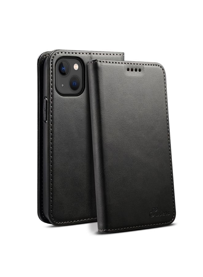 S-TOP Case For iPhone 13 Calf Texture Horizontal Flip Leather Case with Holder & Card Slots & Wallet - Image 2