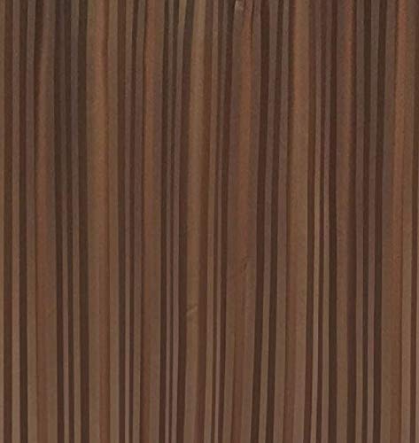 SHAVIN SHAVIN Polyurethane Strips Printed Bathroom Shower Curtain with Hooks -Pack of 2 (7 Feet, Brown) - Image 2