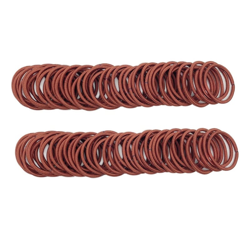 Joyeah Small Hair Ties for Kids,Mini Hair Bands Elastic Ponytail Holders(2 mm x 2.5 cm,Auburn Red) - Image 1