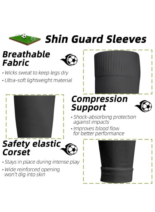 Anmi 5-in-1 Professional Soccer Training Set, Complete Football Gear Kit with Shin Guards, Anti-Slip Grip Socks, Compression Calf Sleeves, Sports Wrap & Portable Carry Bag for Adults & Youth - Image 4
