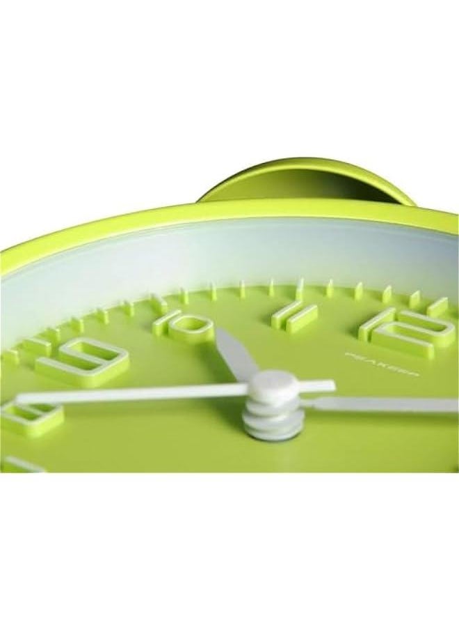 HOOKOR Super Silent Non Ticking Small Clock with Night Light, Battery Operated, Simple Design, Twin Bell Loud Alarm, Old Fashioned, for Heavy Sleeper, Bedroom, Bedside, Desk (Green)  - Image 3