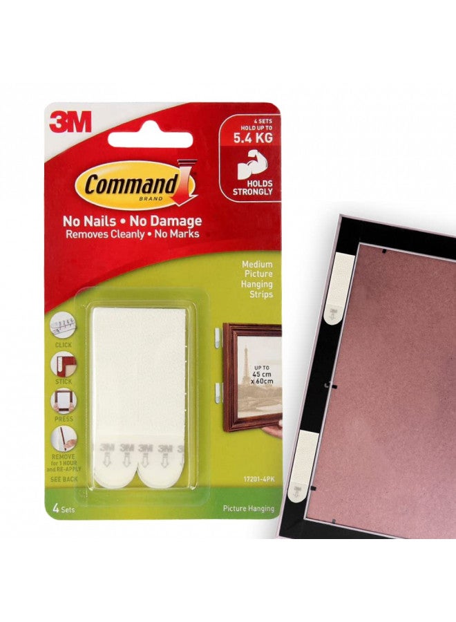 Command Command White 12 lb Picture Hanging Strips, Decorate Damage-Free, Indoor Use (17201-4PK-ES) - Image 2