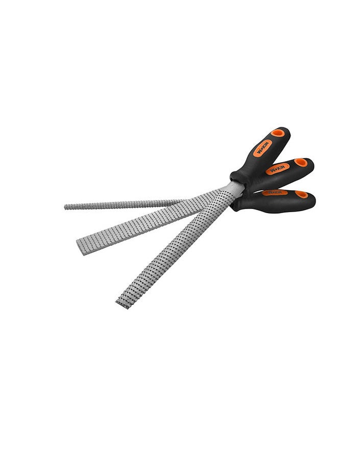 WOKIN Wokin Value Offer 3Pcs Wood Files Set 8"Orange Black 