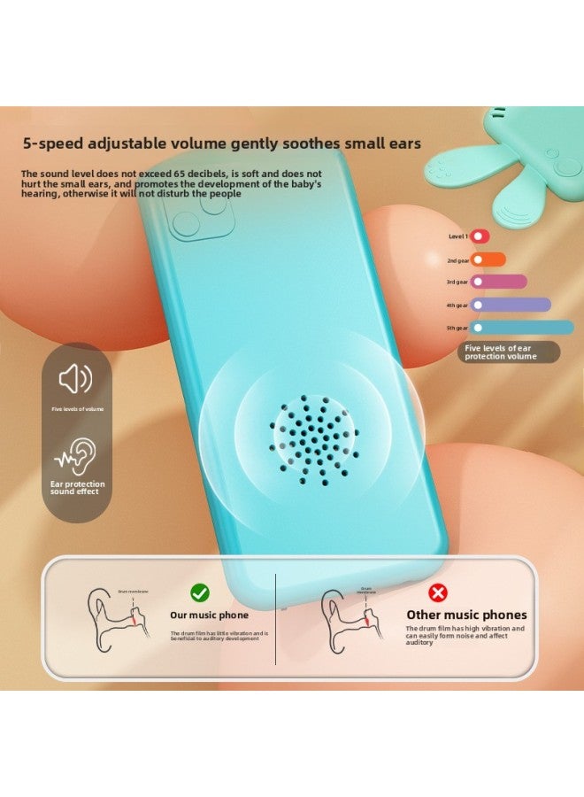 Children's Mobile Phone Toy Simulation Can Bite Baby Baby Touch Screen Puzzle Early Education Phone 1-2 Years Old Girl Boy 3-Color:Charging 【Light Eye Protection】-Boy 【3000 Content】 + Soft Rubber Sh - Image 5