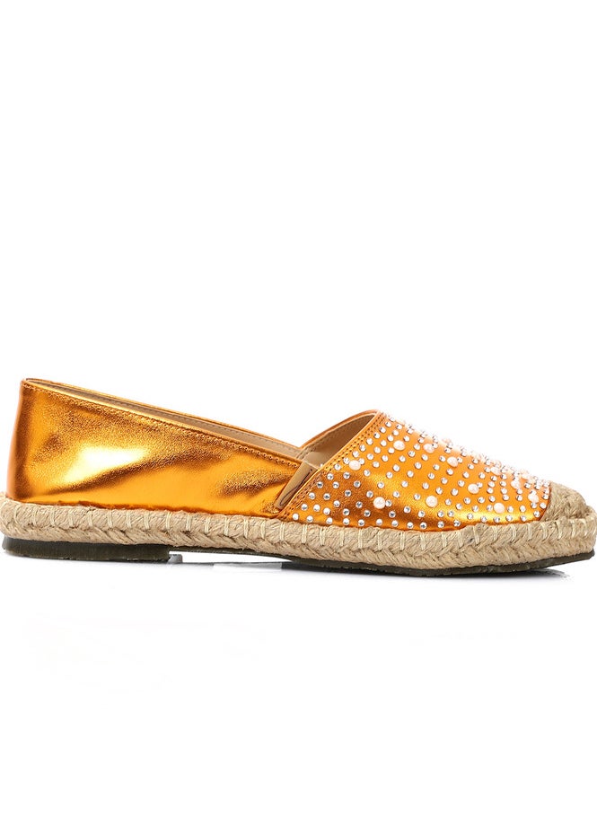 Mr.joe CASUAL SLIP ON WOMEN FLATS ORANGE 3976  - Image 2