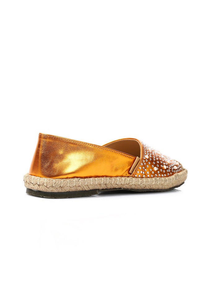 Mr.joe CASUAL SLIP ON WOMEN FLATS ORANGE 3976  - Image 3