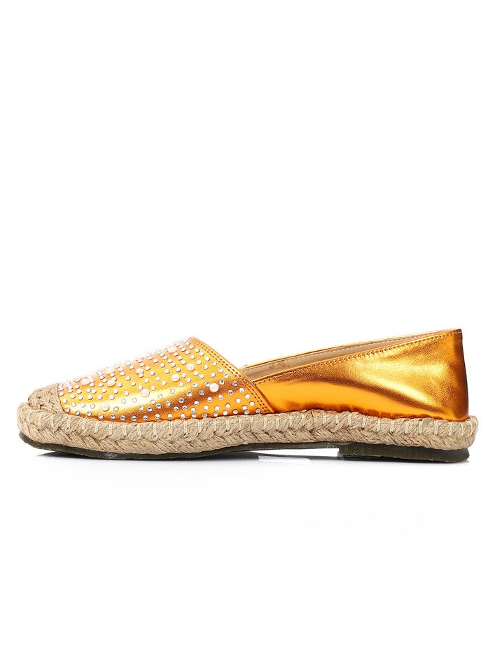 Mr.joe CASUAL SLIP ON WOMEN FLATS ORANGE 3976  - Image 4