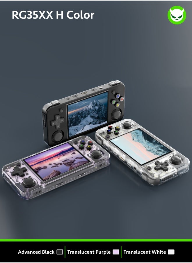 ANBERNIC  - Anbernic RG35XX H Handheld Game Console 3.5-inch IPS Screen Linux CPU H700 Quad-core GPU Dual-core 3300mAh 5G WiFi Bluetooth HDMI TV Output【  RG35XX H-Purple-128G over 6000 Games Pre-installed】 - Image 1