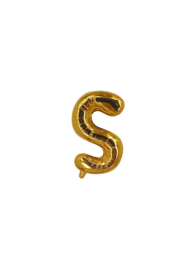 NIBEMINENT Alphabetical Letter S Hanging Foil Balloon 16inch