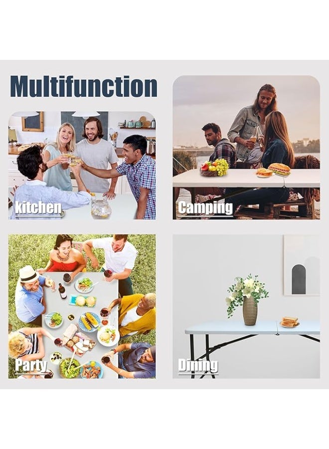 6ft Folding Table – Sturdy table for indoor and outdoor use, suitable for trips, parties, camping and card games - Image 2
