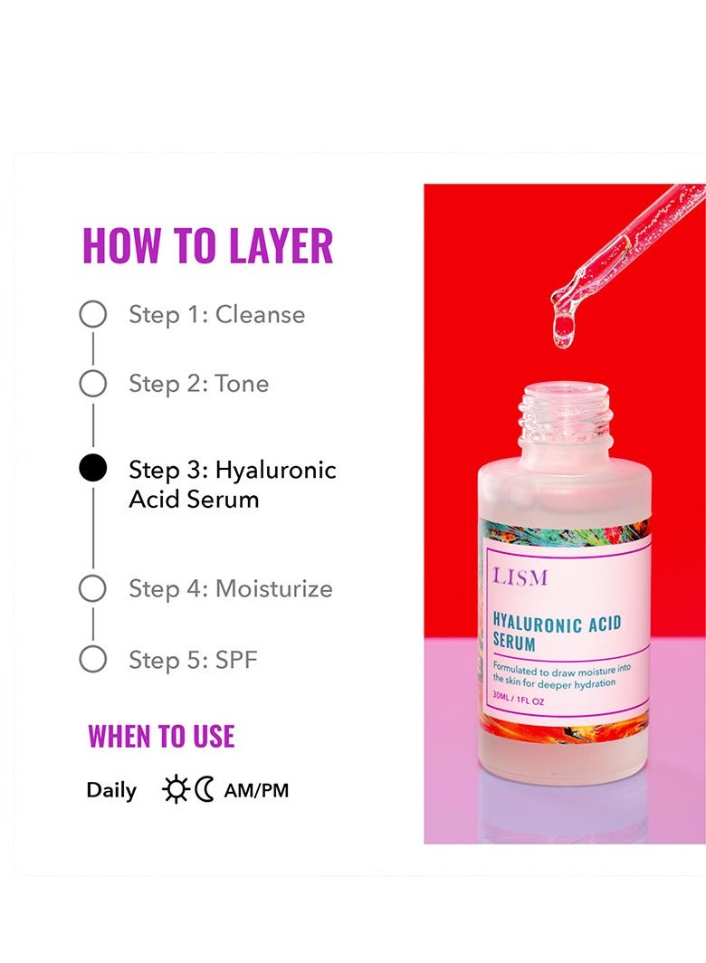 LISM Good Molecules Hyaluronic Acid Serum - Hydrating, Non-greasy formula to Moisturize, Plump - 1% HA, Anti-aging, Water-Based Skincare for Face - Image 4