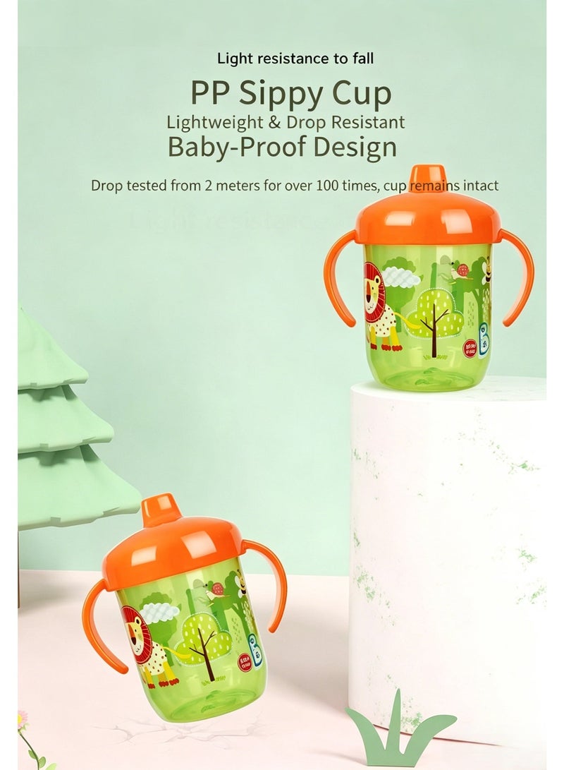 insular Baby Sippy Cup 250ml, Leak-Proof Spout Training Cup with Cross-Cut Valve & Curved Handles, BPA-Free Drinking Cup for 6m+ Babies, Transition from Bottle to Cup, Drop-Resistant - Image 5
