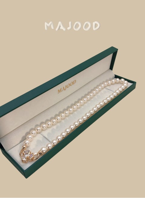 Women's Crystal Pearl Necklace/8mm