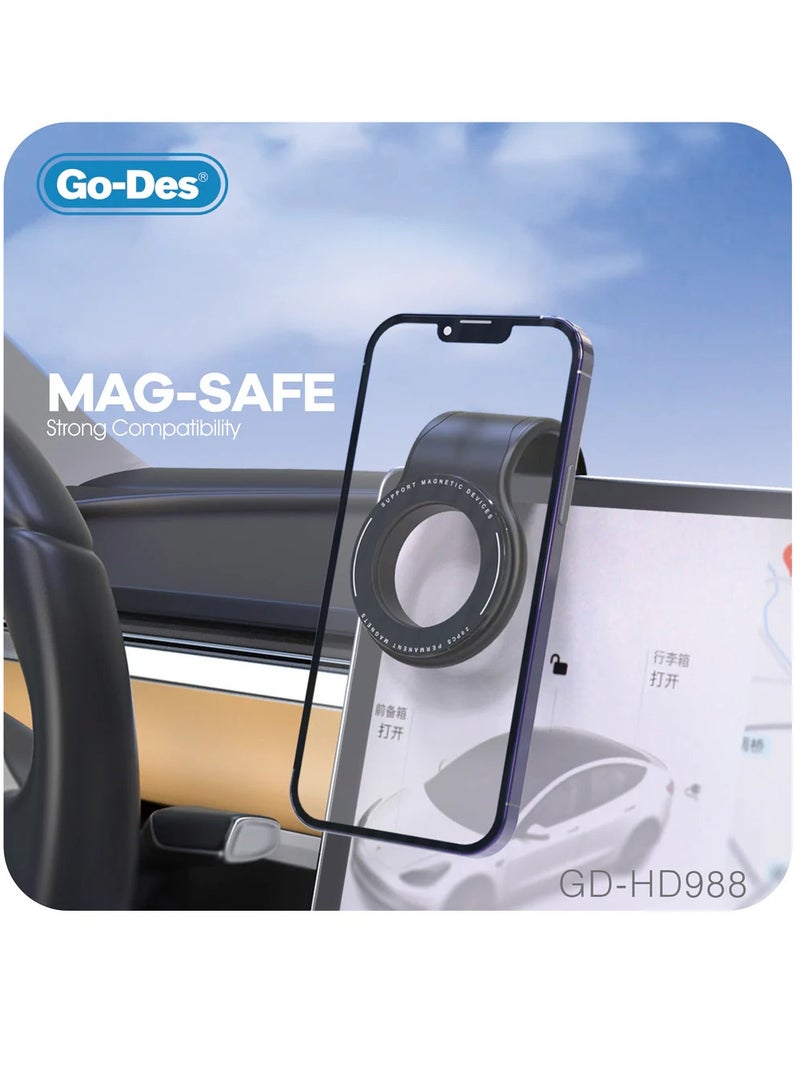 جو-ديز Go-Des حامل هاتف السيارة المغناطيسي القوي للغاية 20 قطعة قابل للطي بحرية لهاتف iPhone Magnet GPS Car Support Mount - Image 3