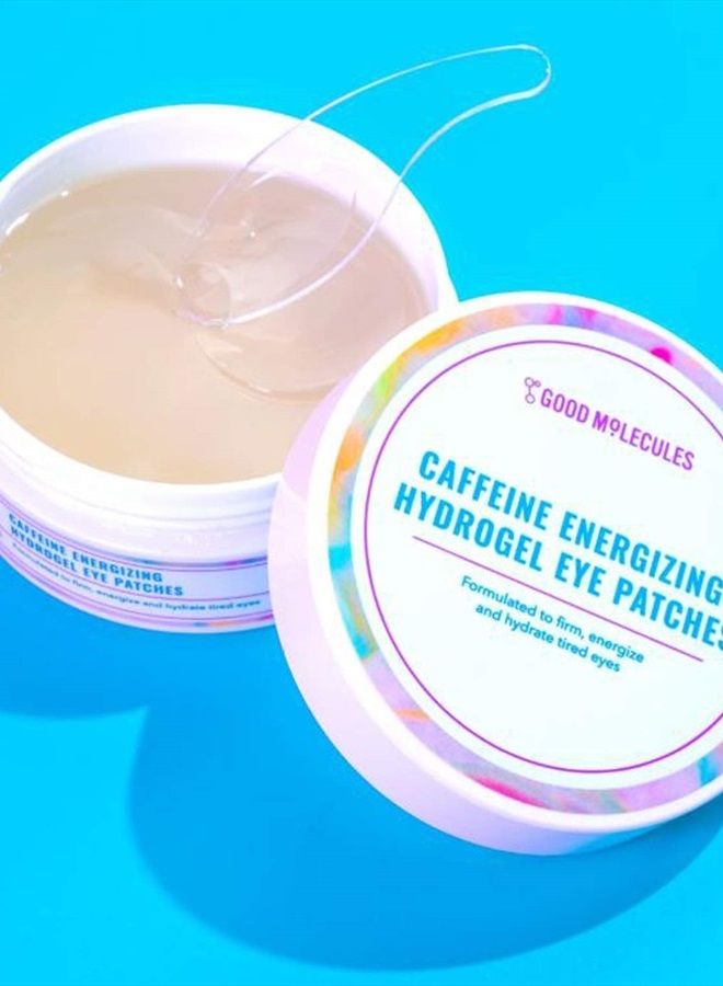 Good Molecules لصقات العين الهيدروجيل المنشطة بالكافيين - قناع هيدروجيل مع حمض الهيالورونيك، الببتيدات، والألوة لترطيب، وتفتيح، وتقليل الانتفاخ - عبوة تحتوي على 30 زوج، خالية من التجارب على الحيوانات، pH 5.7 - Image 2