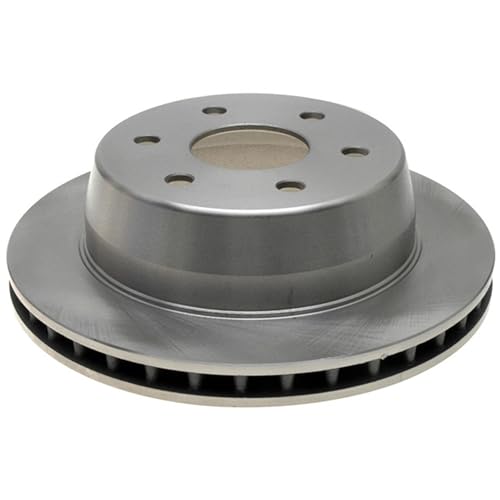 ACDelco Silver Rear Brake Rotor 18A1412A GM 19241820 Brake Rotors for Select Cadillac Escalade Chevrolet Avalanche Express Chevy Silverado Suburban Tahoe GMC Yukon Sierra and more - Image 1