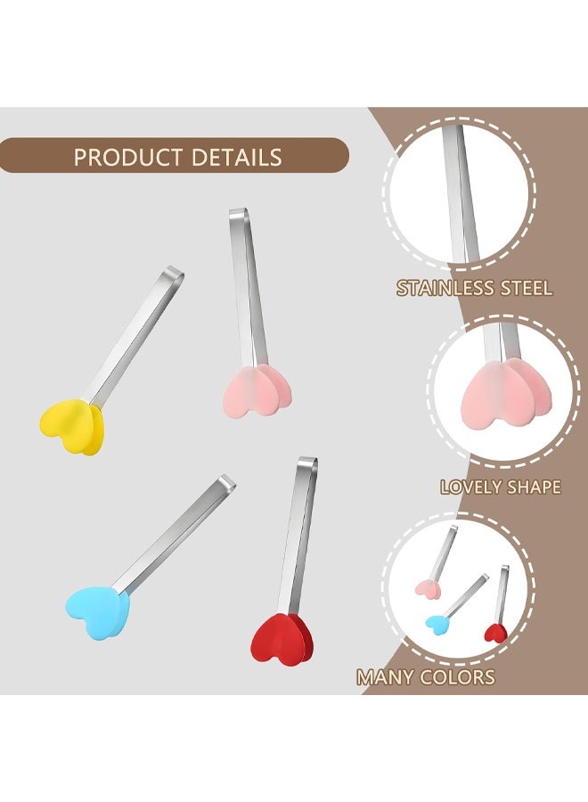 8 Pcs Mini Tongs for Food, Kitchen Tongs for Cooking, for Sweets Barbecue Buffet Salad Ice, Perfect for Kitchen Barbecue Salad and Buffet - Image 3
