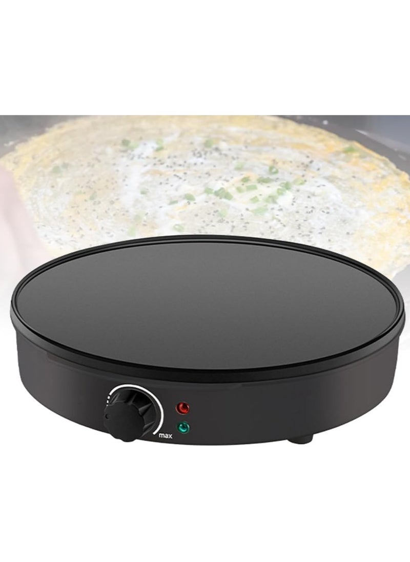 sokany SOKANY 1000W Electric Crepe Maker, for Pancakes, Eggs, Bacon, & Tortillas, 12" Nonstick Grill Pan, Includes Batter Spreader & Wooden Spatula, Adjustable Temperature Control, Easy Clean  - Image 2
