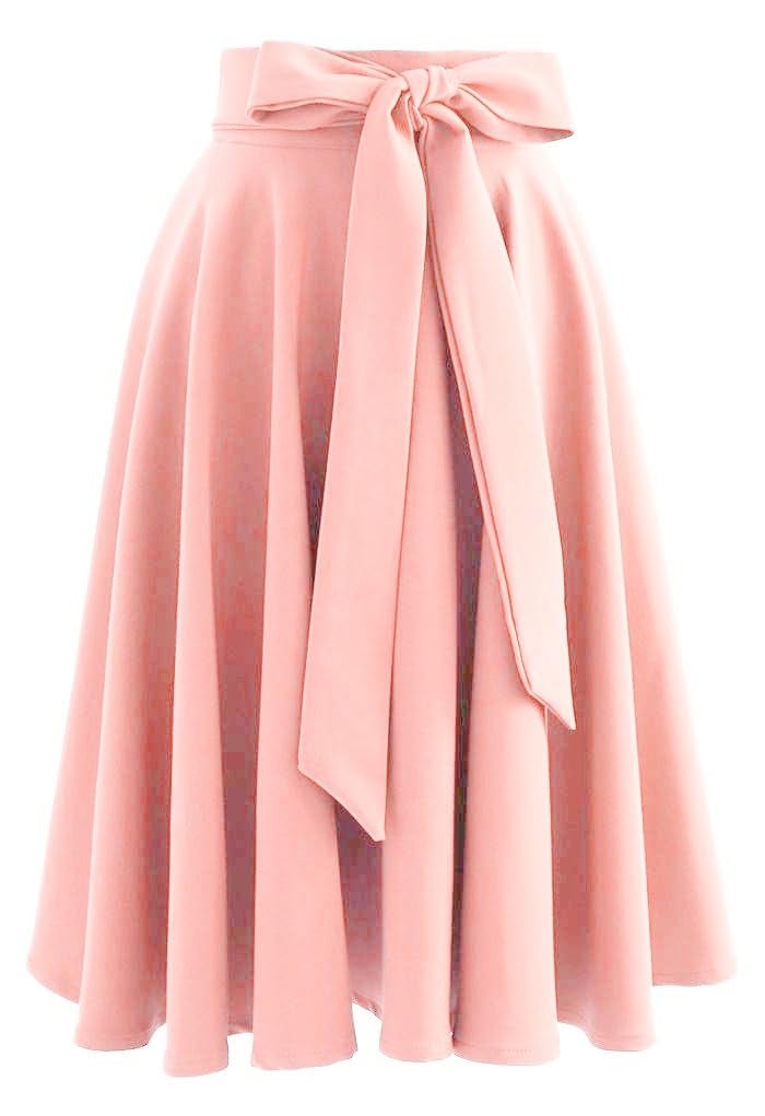 JANAK Creation Women's Poly Crepe Skirt (Peach) - Image 1