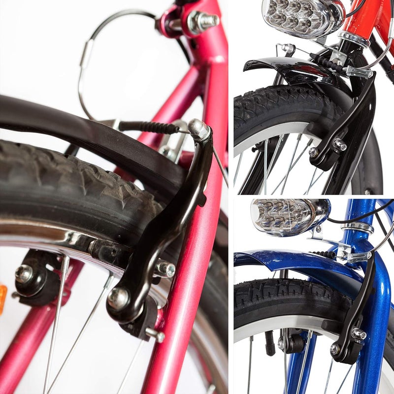 Riakrum Riakrum 2 Sets Bike Brakes Include 2 Pairs Vtype Brakes with 2 Pieces Braking Cables and 4 Pieces Cable End Caps for Mountain Bikes - Image 3