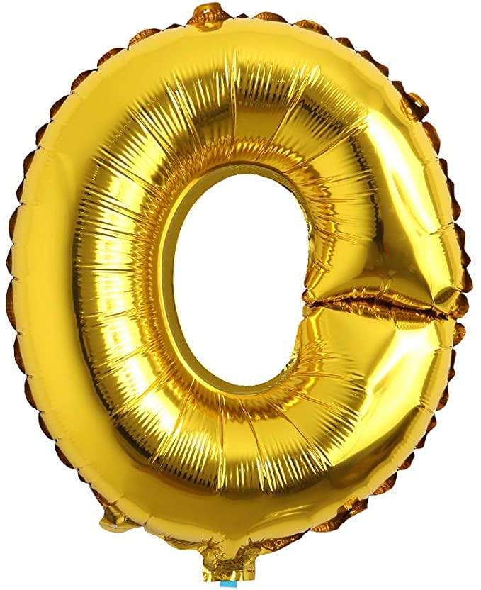 flavouredlove 16 inch English Capital Letter O Balloon Party Decoration Gold Pack of 1 | O Balloons for Birthday, Anniversary, Engagement, Marriage, Parties, Celebrations and Decorations (GOLD "O") - Image 1