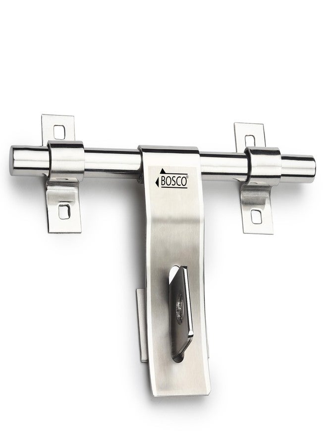 BOSCO® Heavy-Duty Steel Aldrop Slide Bolt for Door Lock | Silver Finish | Durable Door Latch for Main Door, Gate, Wooden or Metal Doors | Corrosion-Resistant (14mm Dia, 8 inches Length) - Image 1
