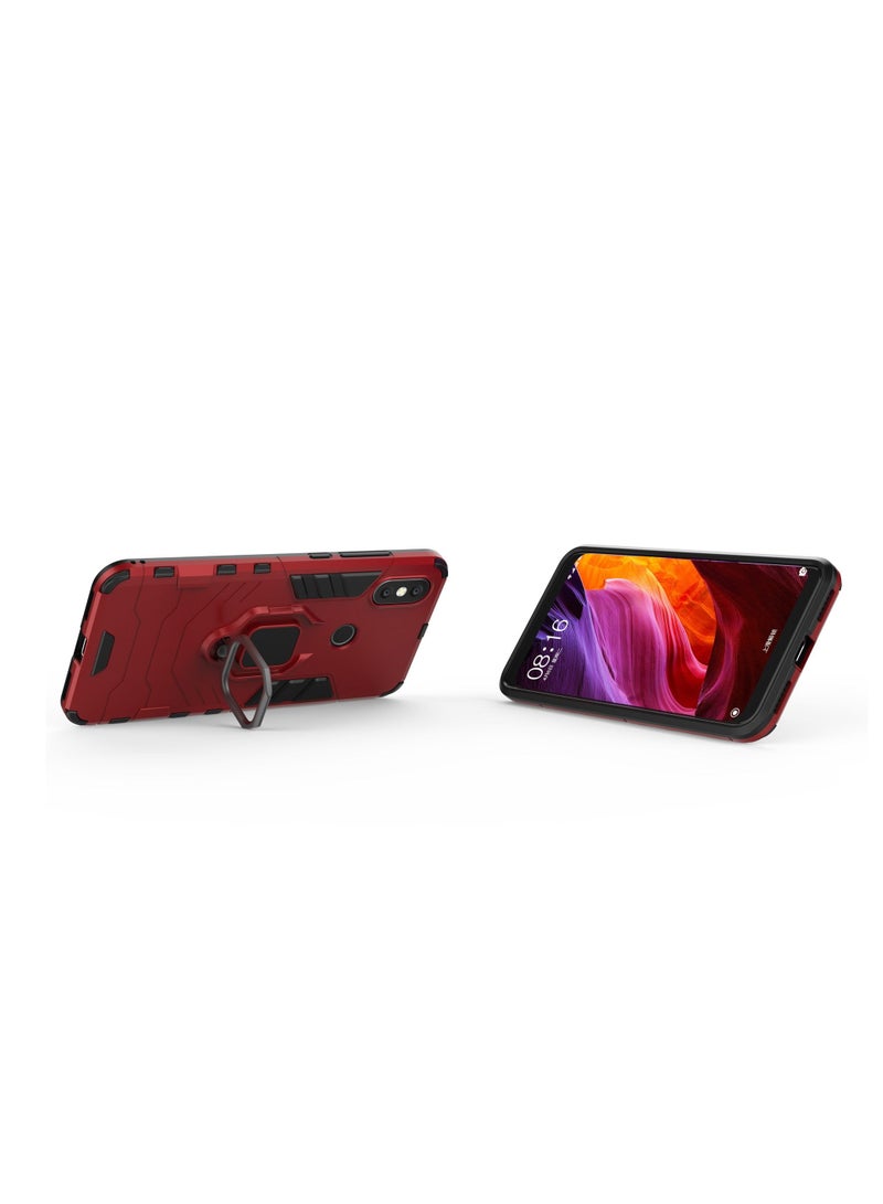 Red Protective Cover With Ring Bracket For Xiaomi - Image 3