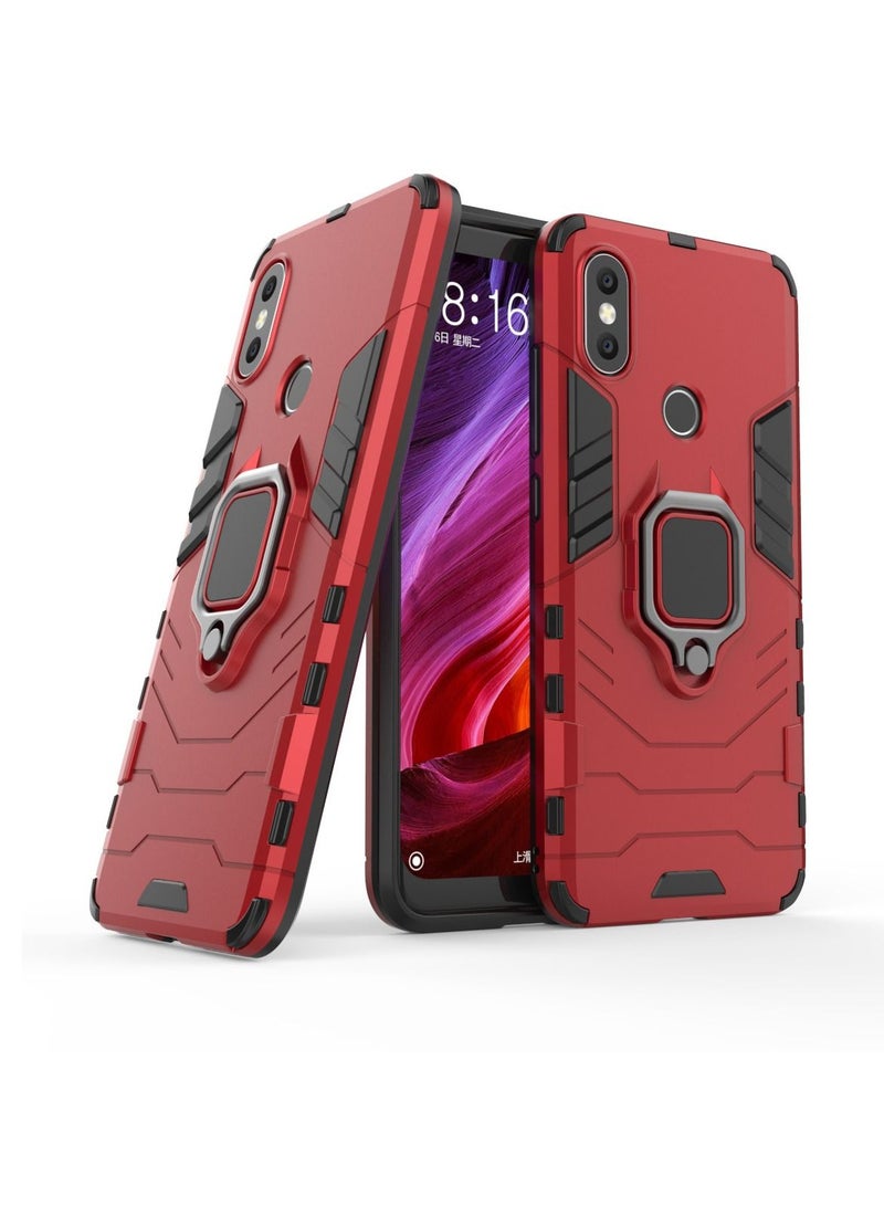 Red Protective Cover With Ring Bracket For Xiaomi - Image 1